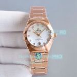 LZ Factory Swiss Replica Omega Constellation Manhattan Rose Gold Case 29MM Watch
